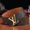 Sneakerhill - Monogram Canvas Belt Brown - sneakerhillcom