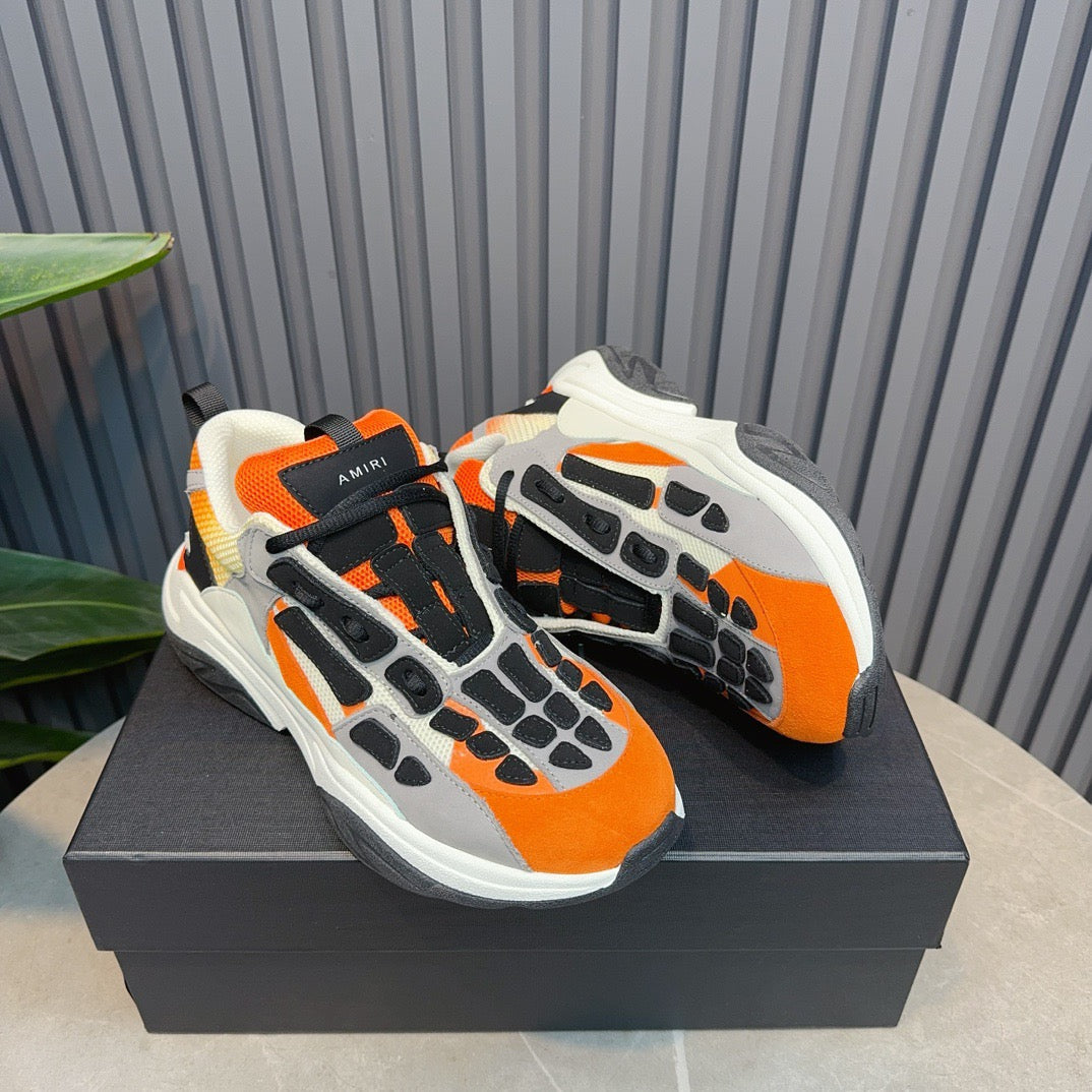 AMR Orange and Black Bone Runner Sneakers - 060 - sneakerhillcom