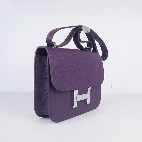 Constance Cowskin Leather Bag H017 purple silver Kilta bags