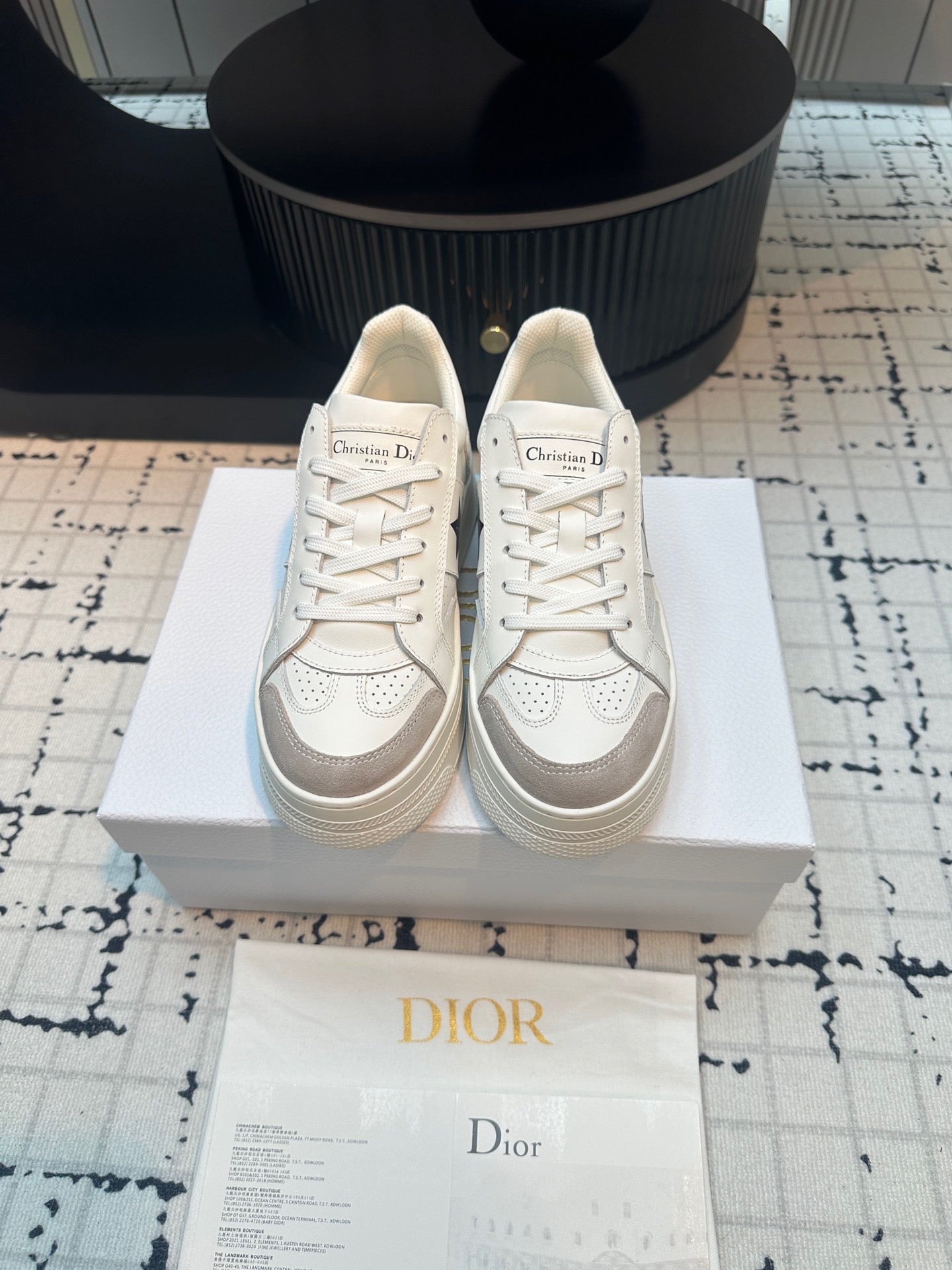 DOR Star Platform Sneaker White Calfskin and Suede-161 - sneakerhillcom