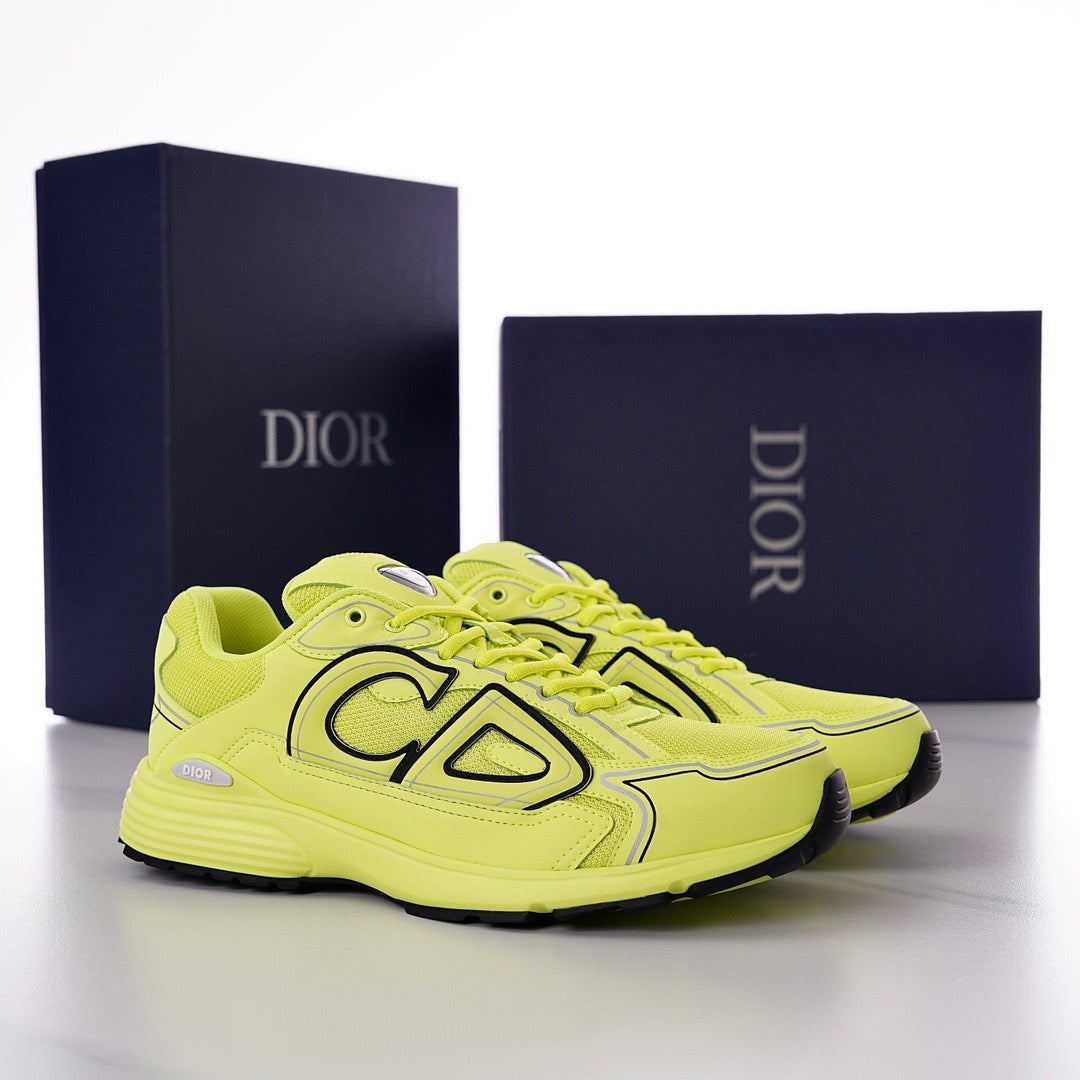 DOR B30 Yellow Mesh and Technical Fabric Sneakers -117 - sneakerhillcom