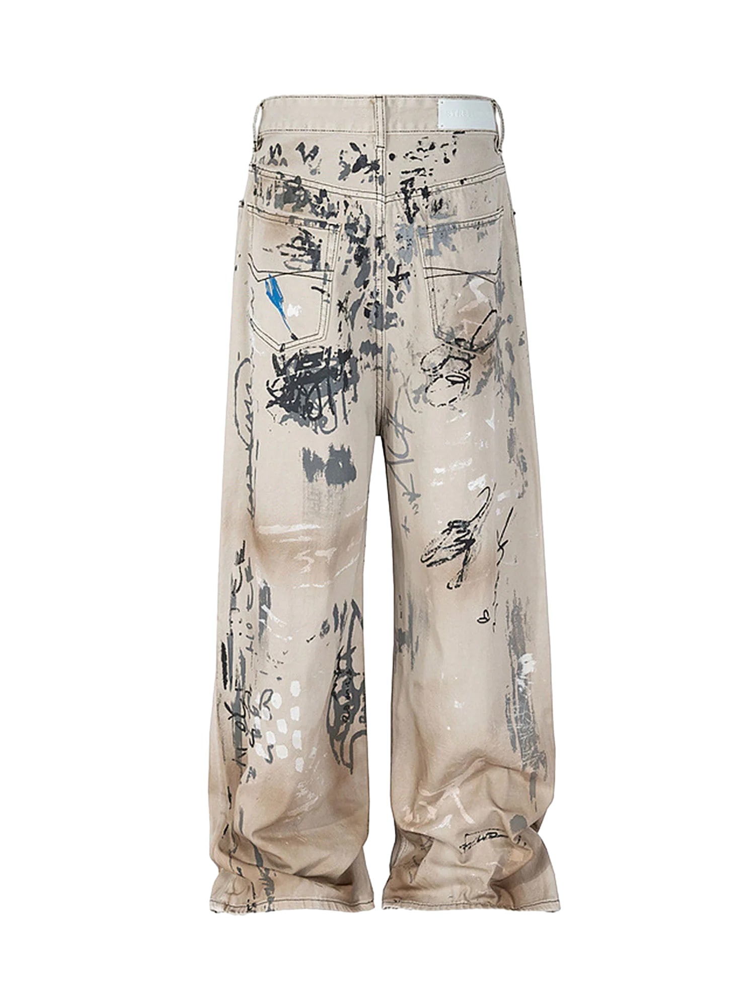 Sneakerhill Hand-painted Graffiti Baggy Jeans - 1885 SP231124CL8K