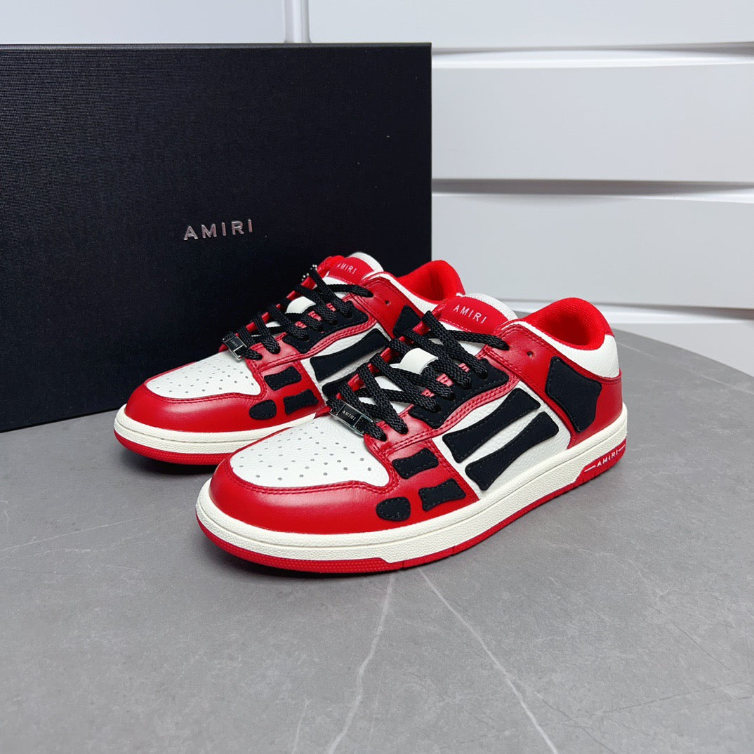 AMR Skel Top Low Red and Black Sneakers-132 - sneakerhillcom