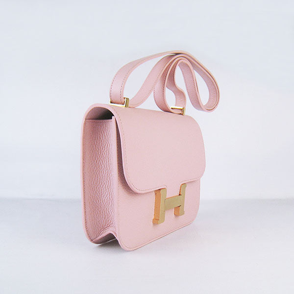 Constance Cowskin Leather Bag H017 pink golden Kilta bags