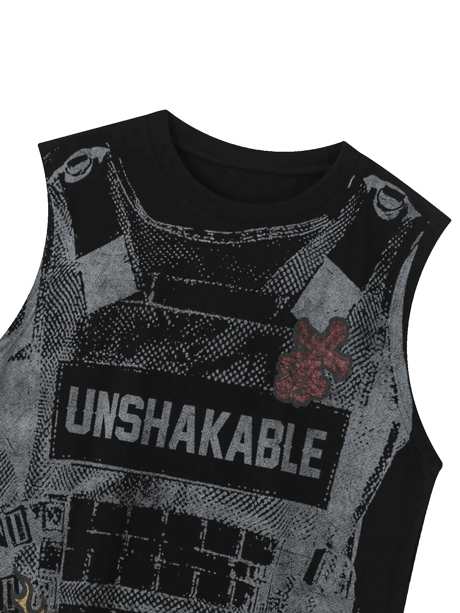 Sneakerhill Street Vintage Distressed Body Armor Print Vest SP24070472DH