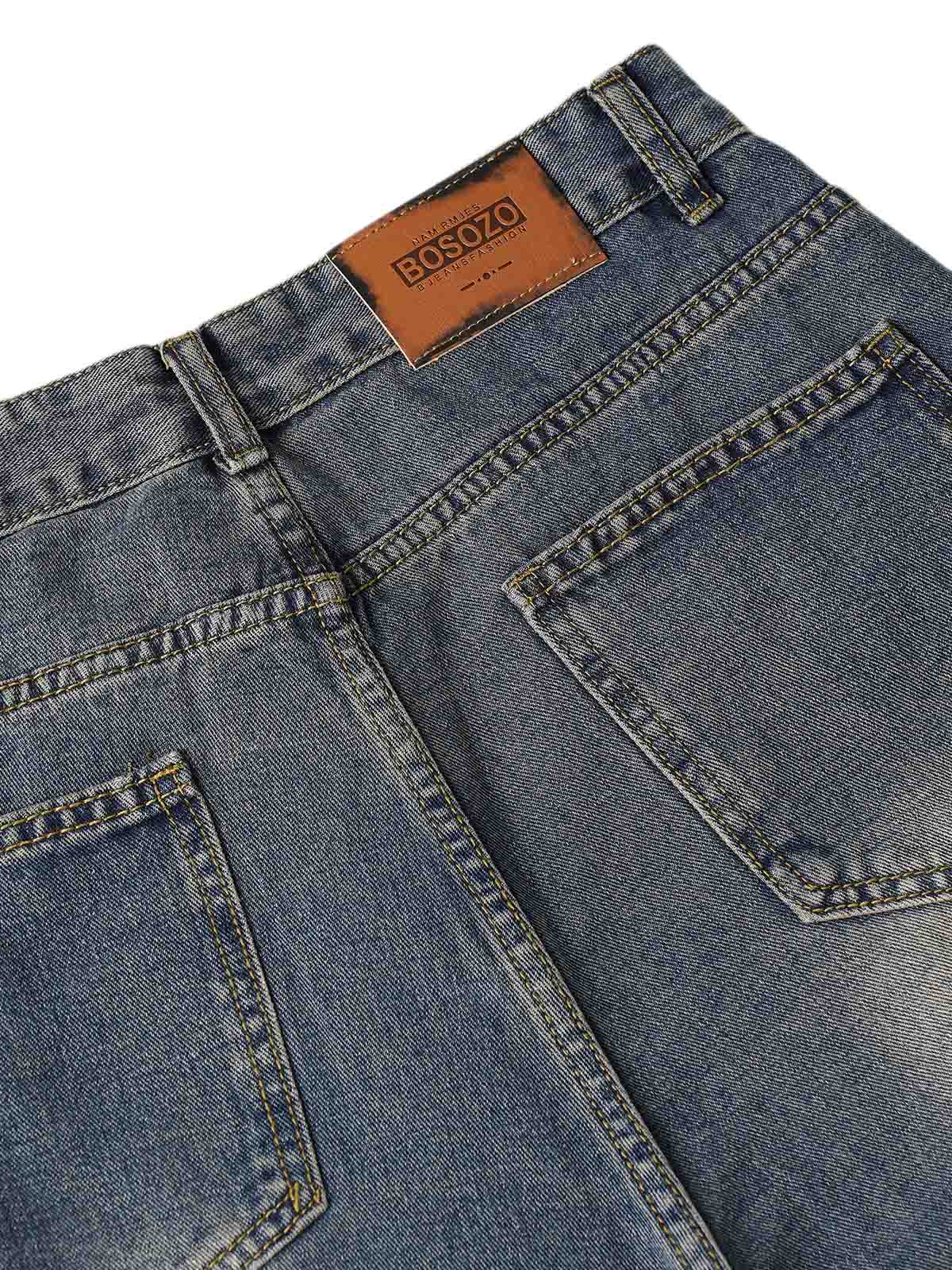 Sneakerhill Washed Distressed Baggy Jeans - sneakerhillcom