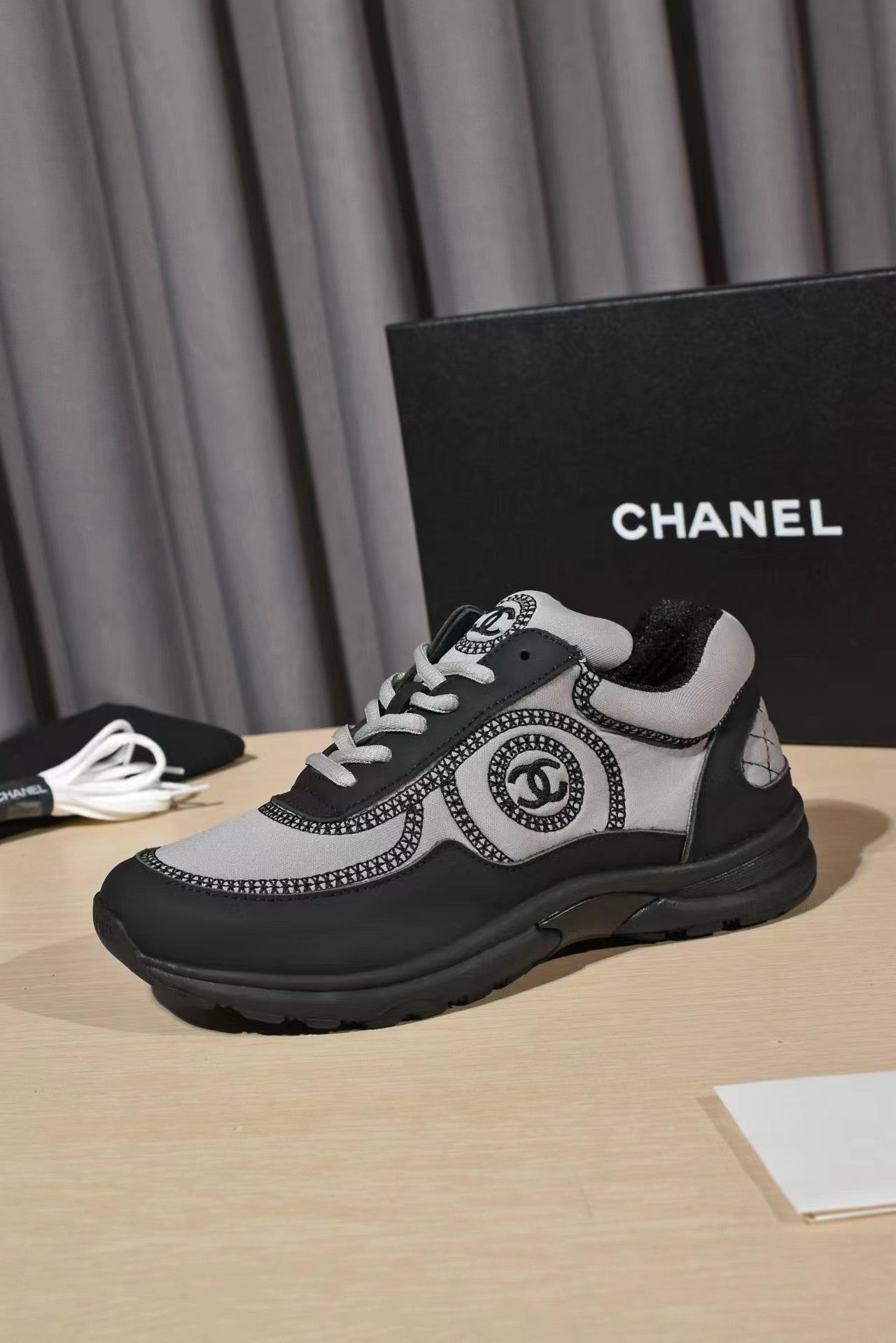 CHL Black and Grey Sneakers-030 - sneakerhillcom