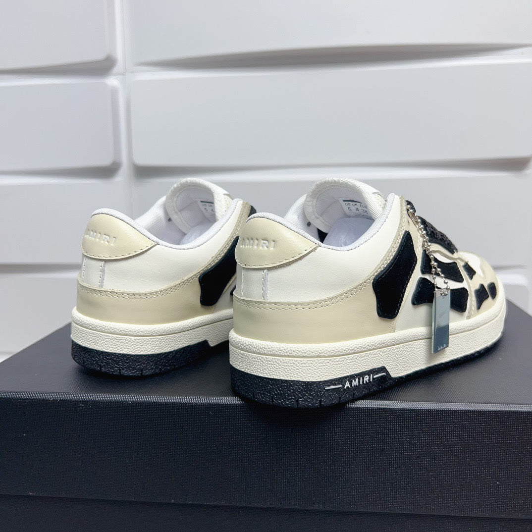 AMR Skel Top Low Black, Beige, and White Sneakers-147 - sneakerhillcom