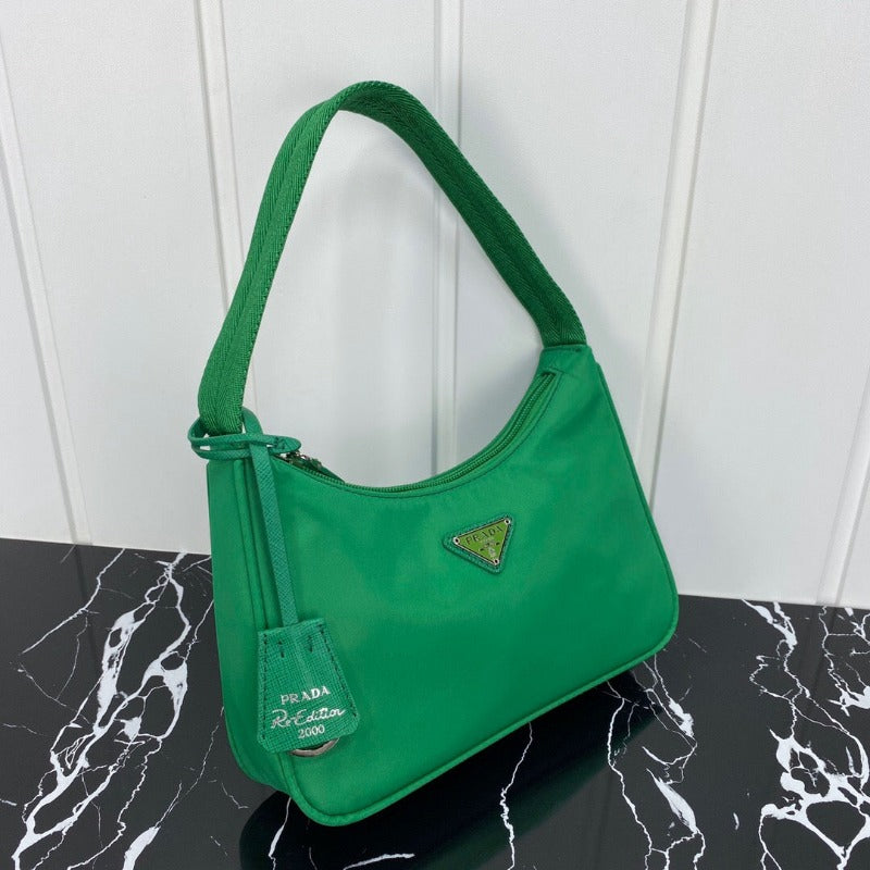 Sneakerhill - Vintage Nylon Hobo Bag Green - sneakerhillcom