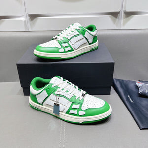 AMR Skel Top Low White and Green Sneakers-154 - sneakerhillcom