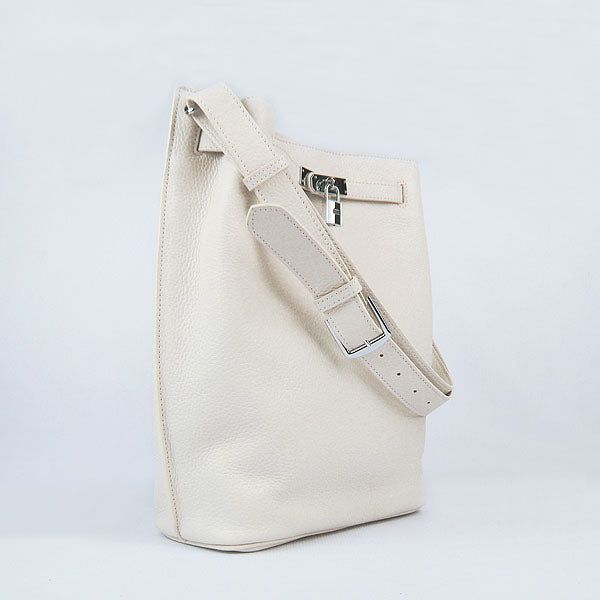 Nappa Leather Shoulder Bag H2804 beige Silver Kilta bags