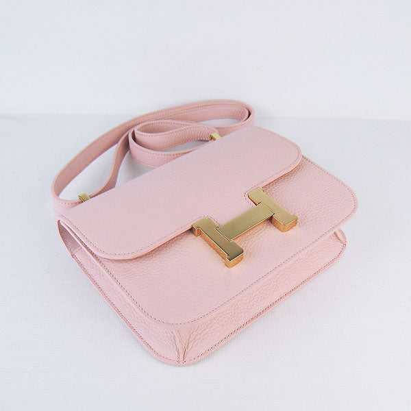 Constance Cowskin Leather Bag H017 pink golden Kilta bags