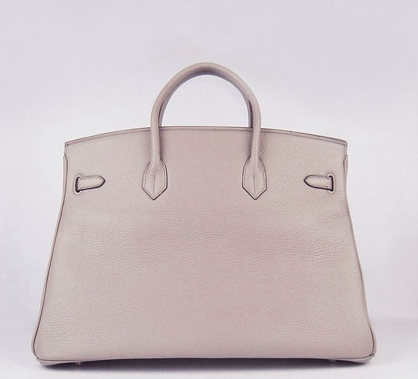 Birkin 35CM Togo Leather Handbags 6099 grey golden Kilta bags