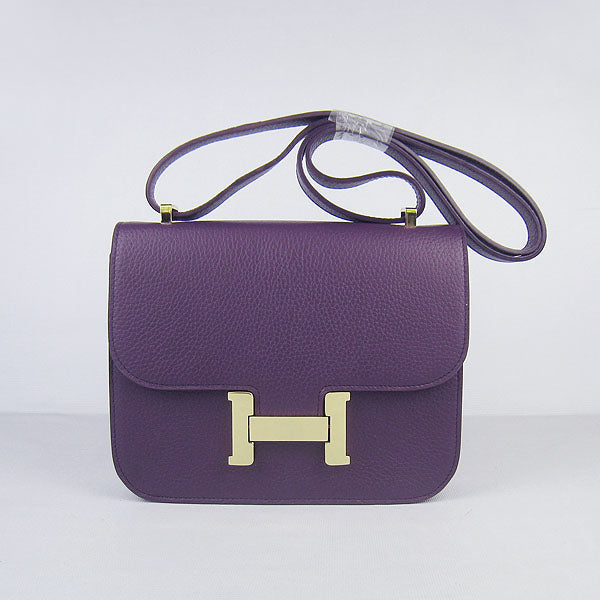 Constance Cowskin Leather Bag H017 purple golden Kilta bags