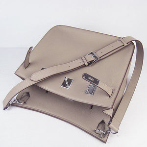 Leather Shoulder bag H6508 grey silver Kilta bags