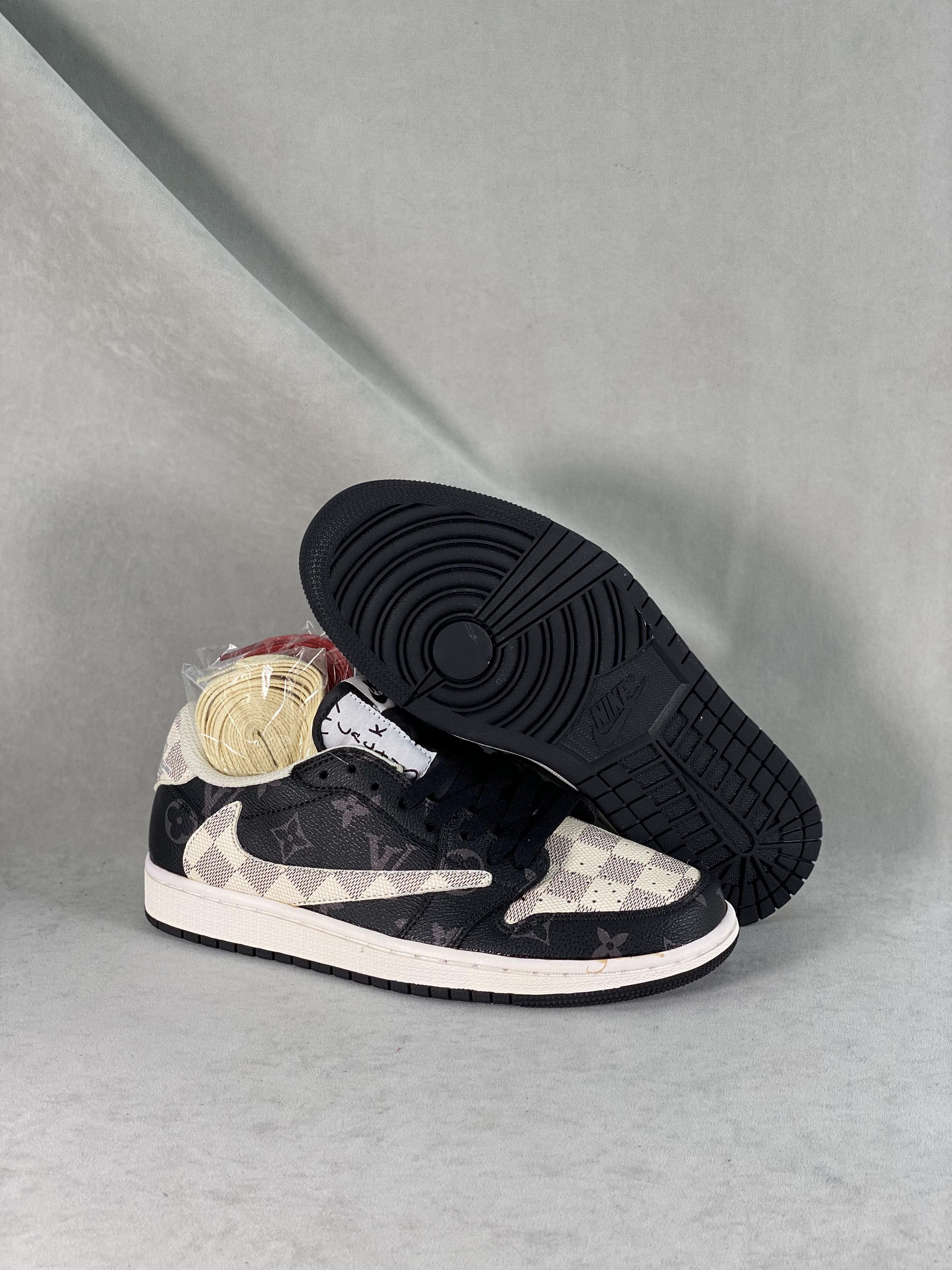 Custom Travis Scott x Fragment x Air Jordan 1 Low TS x LV DM7866-512 - sneakerhypesusa