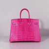 Birkin 35cm Crocodile Leather Handbag Rose Gold Kilta bags