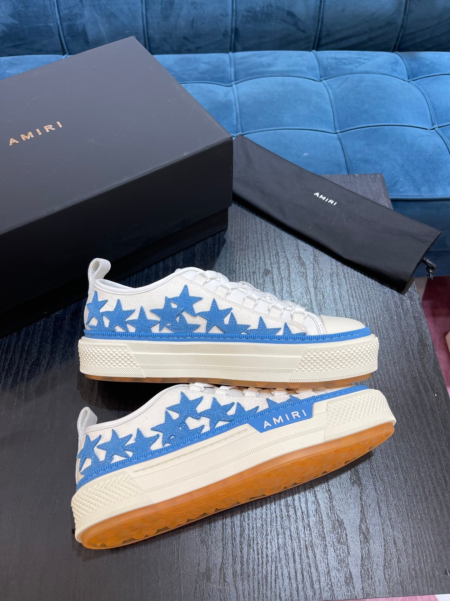 AMR Stars Court  Low Blue Sneakers-194 - sneakerhillcom