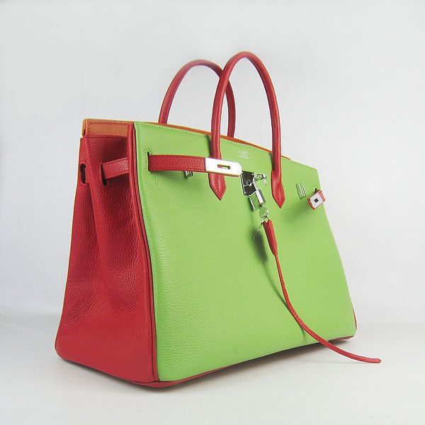 Birkin 35cm Togo Leather Handbags 6099 Red/Orange/Green S Kilta bags