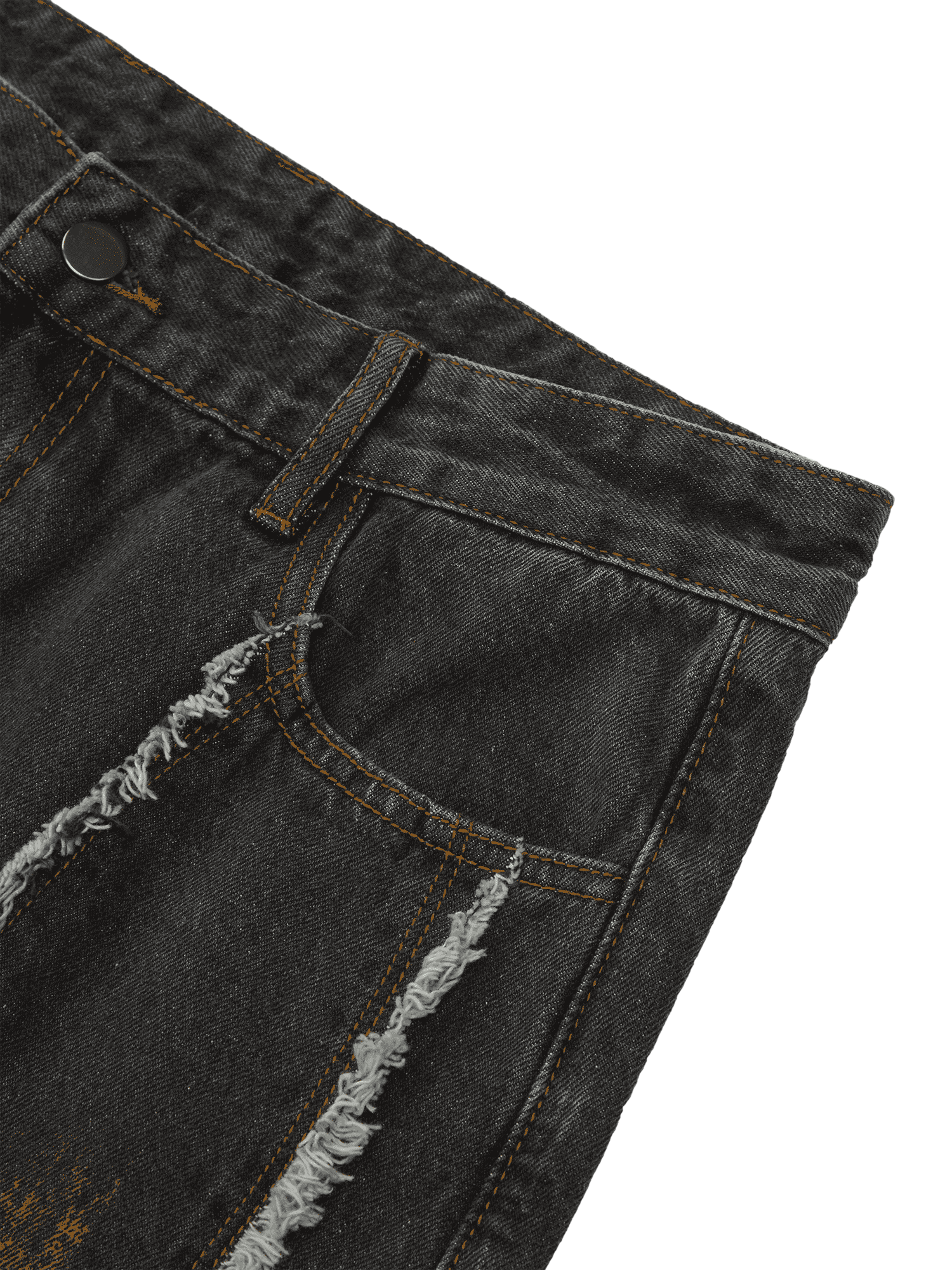 Sneakerhill American Street Style Spray Painted Fur Jeans - 2052 - sneakerhillcom