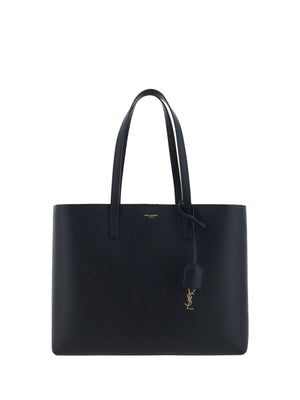 Black Calf Leather Tote Shoulder Bag - sneakerhillcom