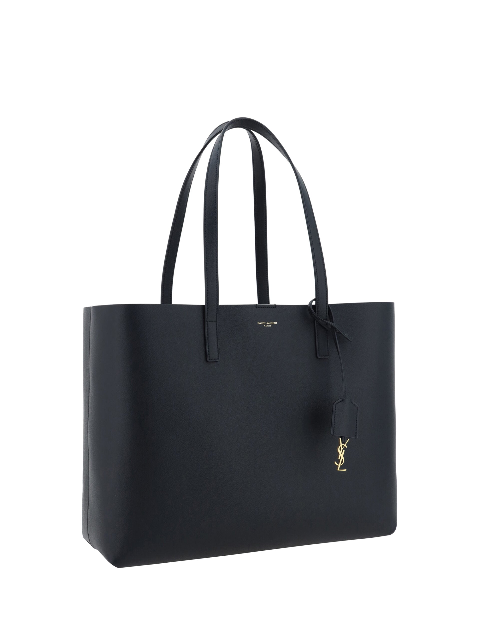 Black Calf Leather Tote Shoulder Bag - sneakerhillcom