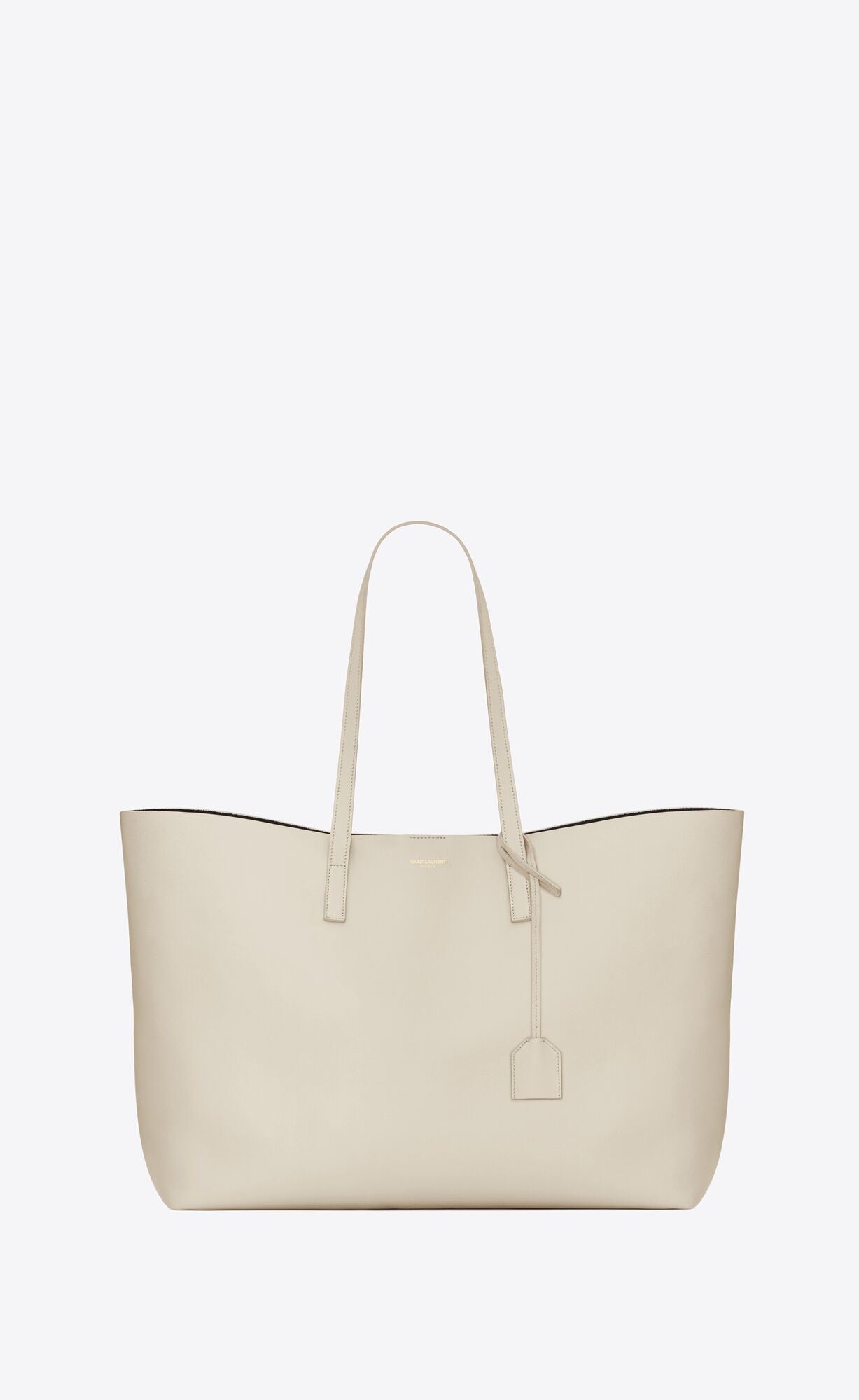 White Calf Leather Tote Shoulder Bag - sneakerhillcom