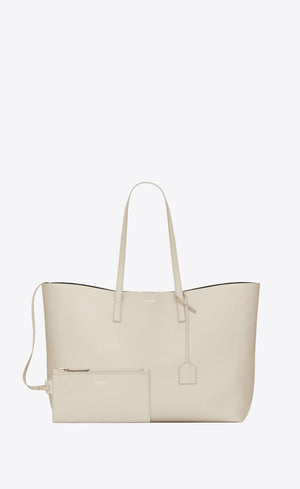 White Calf Leather Tote Shoulder Bag - sneakerhillcom