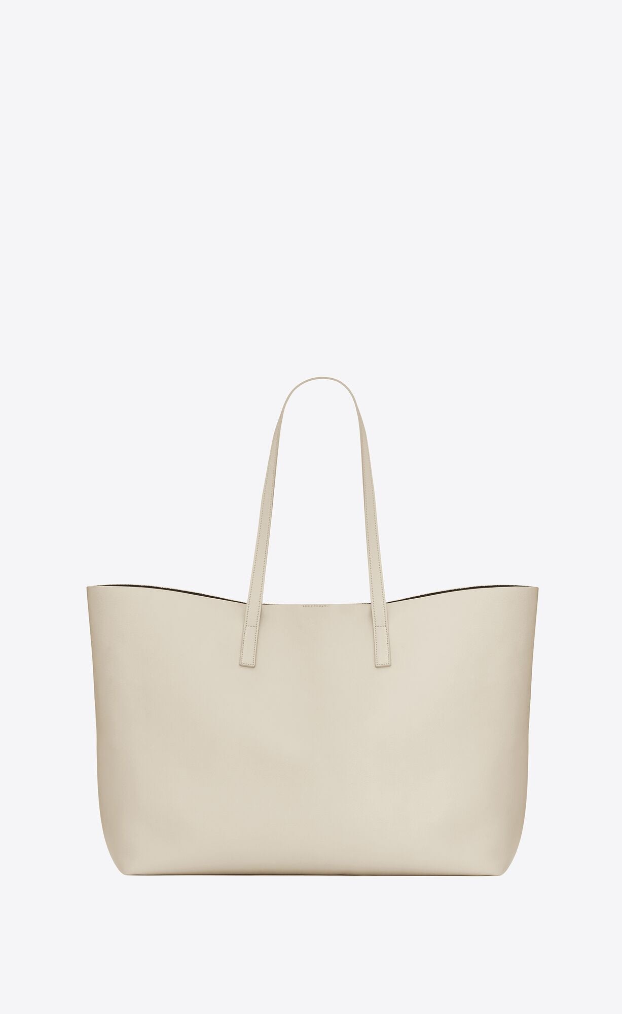 White Calf Leather Tote Shoulder Bag - sneakerhillcom