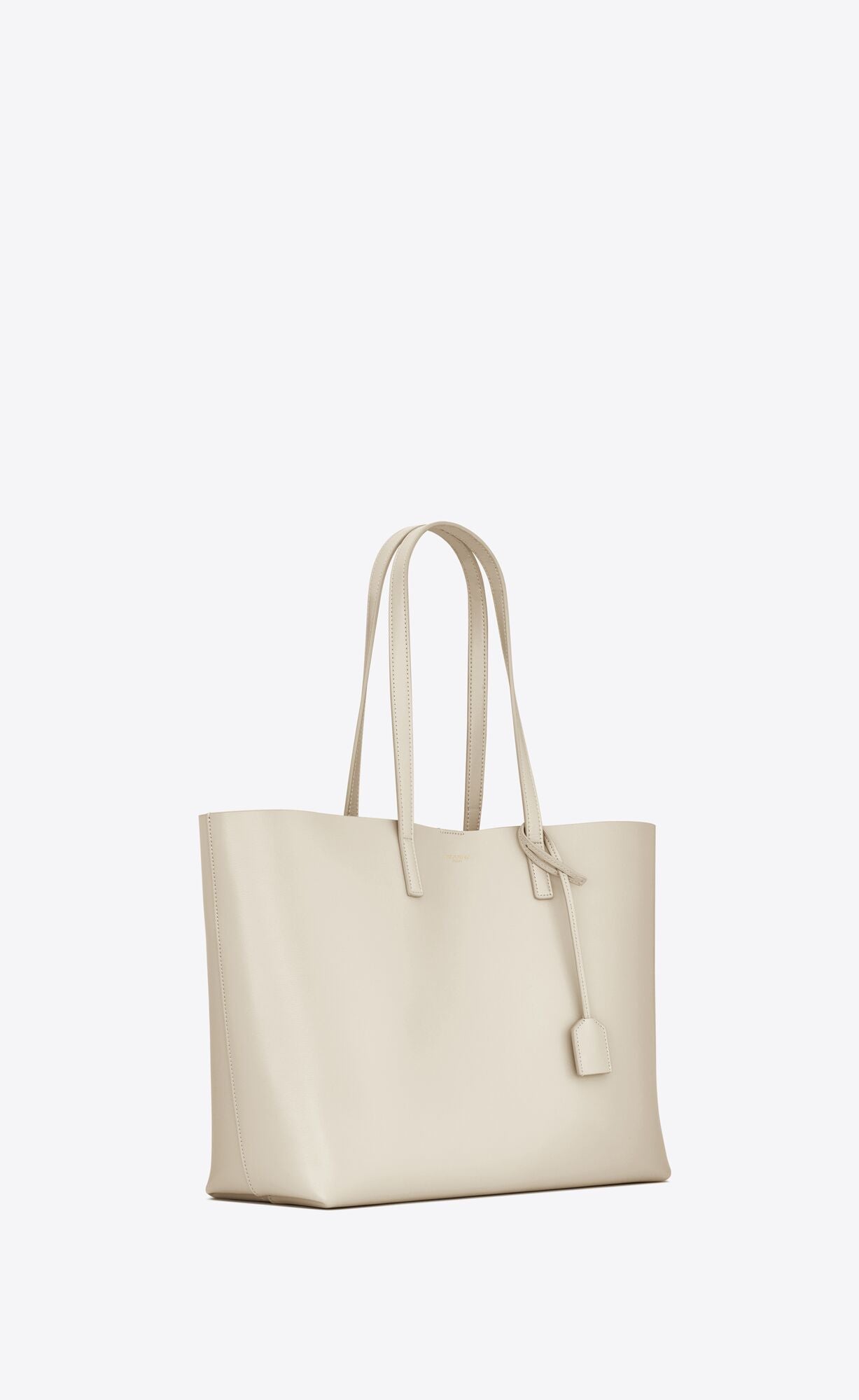 White Calf Leather Tote Shoulder Bag - sneakerhillcom