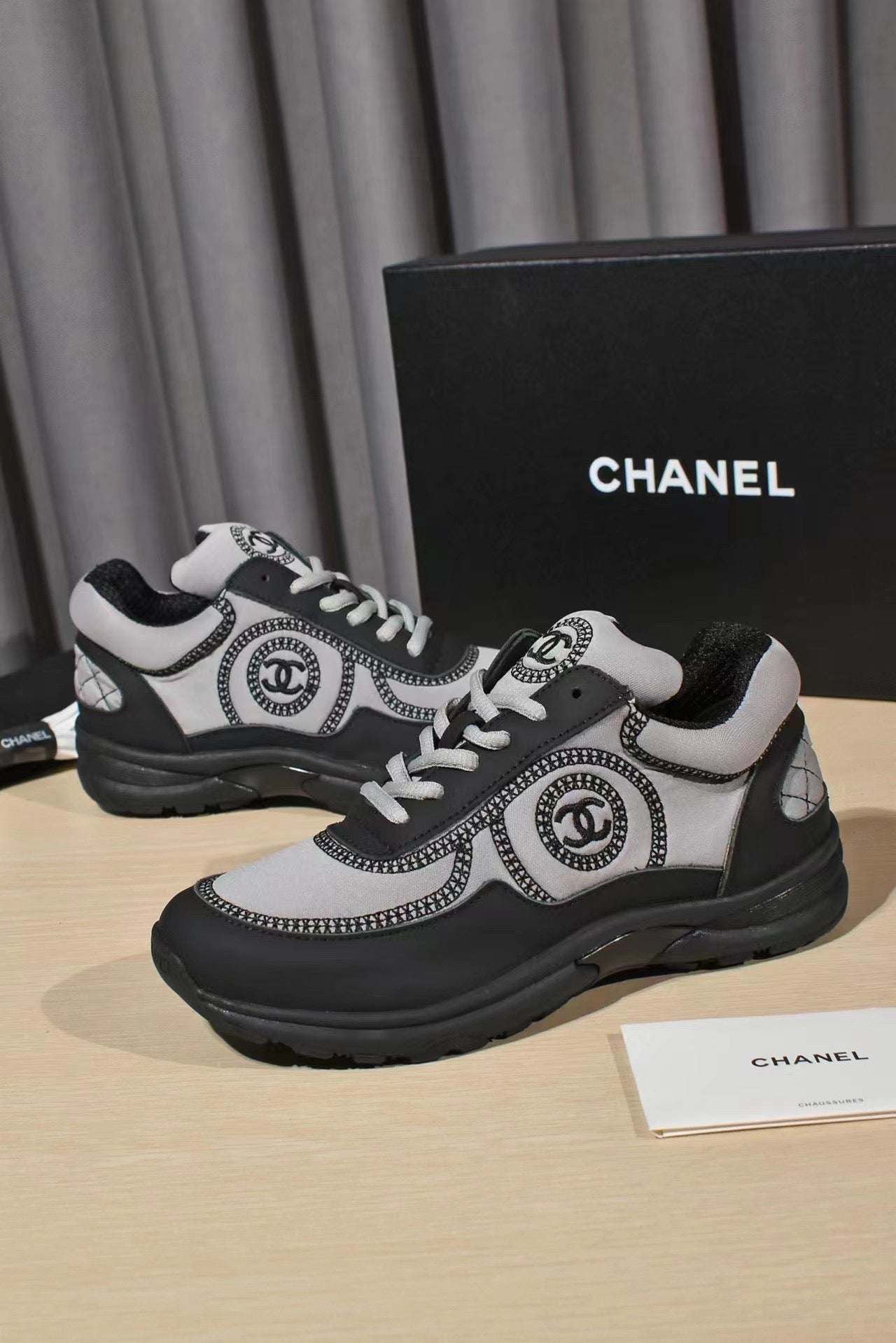 CHL Black and Grey Sneakers-030 - sneakerhillcom