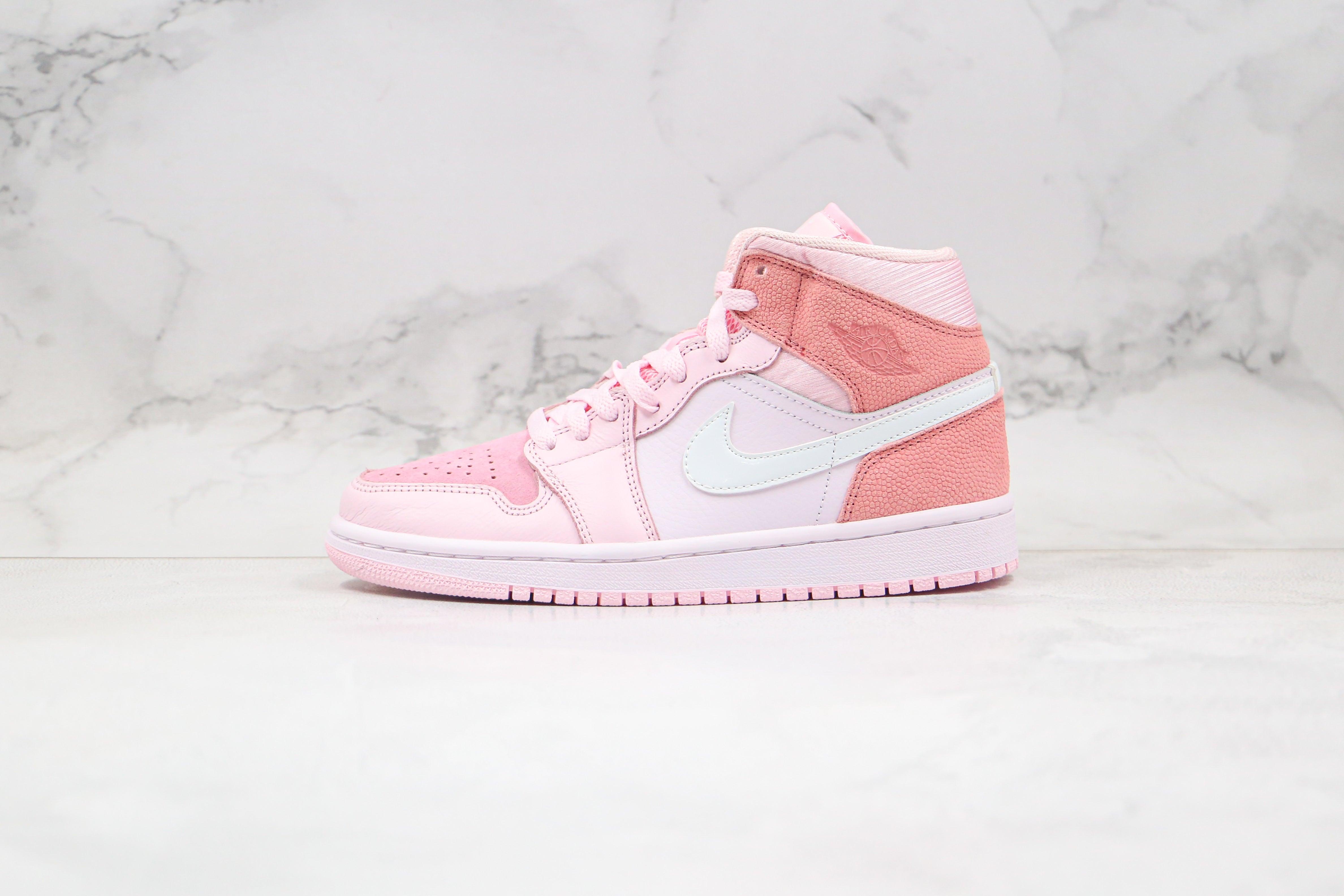 Custom Air Jordan 1 Mid" Digital Pink High Q sneakeronline