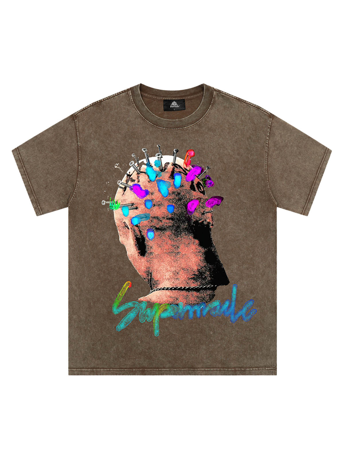 Sneakerhill Street Artistic Painted Portrait T-shirt SP240904FT77