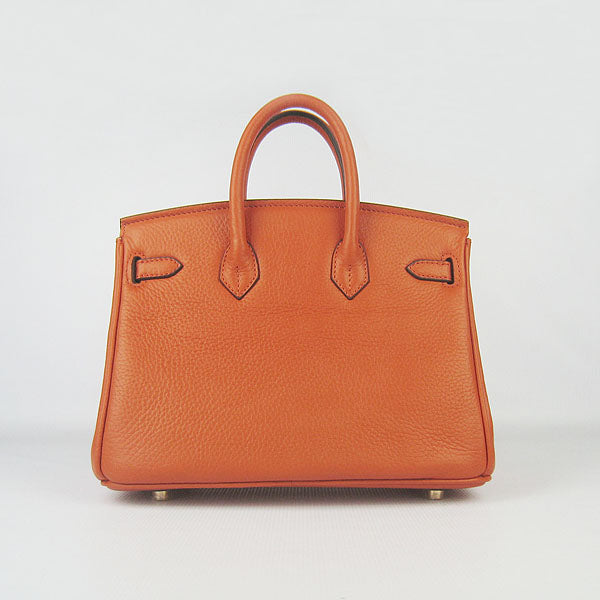 Birkin 25cm Handbag 6068 orange golden Kilta bags