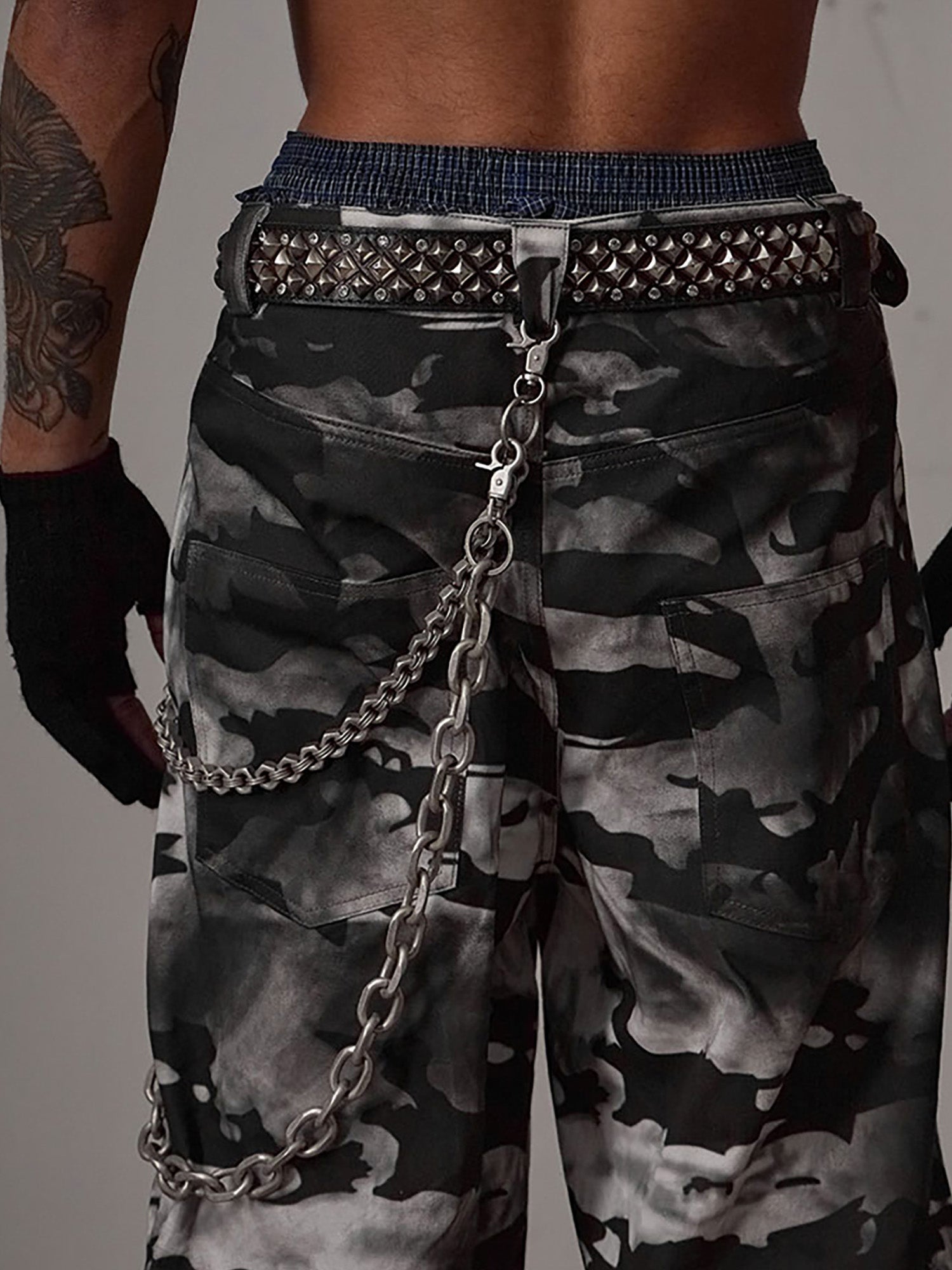 Sneakerhill Retro Punk Rhinestone Belt - 2175