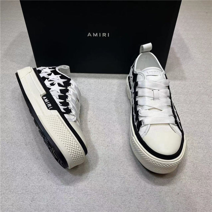 AMR Men Stars Court Low Black and White Sneakers-196 - sneakerhillcom