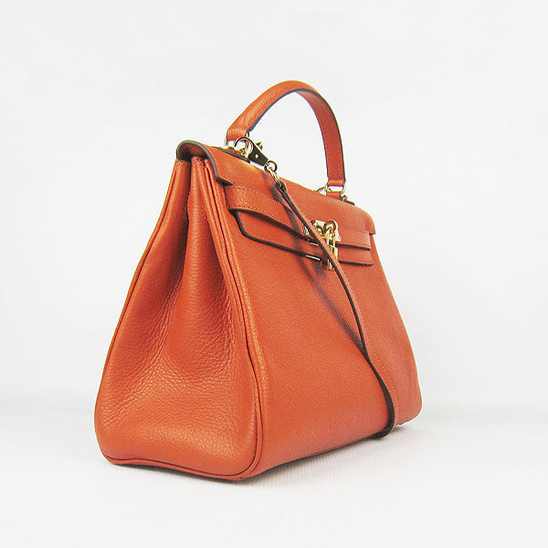 HMS Kelly 32cm Togo Leather 6108 Orange Golden Kilta bags