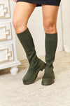 WILD DIVA Footwear Knee High Platform Sock Boots Trendsi