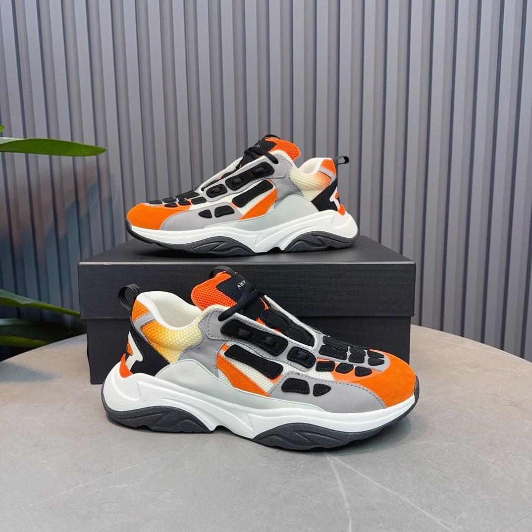 AMR Orange and Black Bone Runner Sneakers - 060 - sneakerhillcom