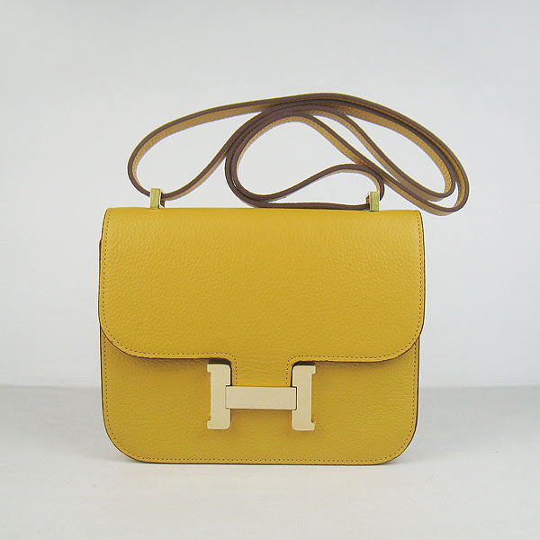 Constance Cowskin Leather Bag H017 yellow golden Kilta bags