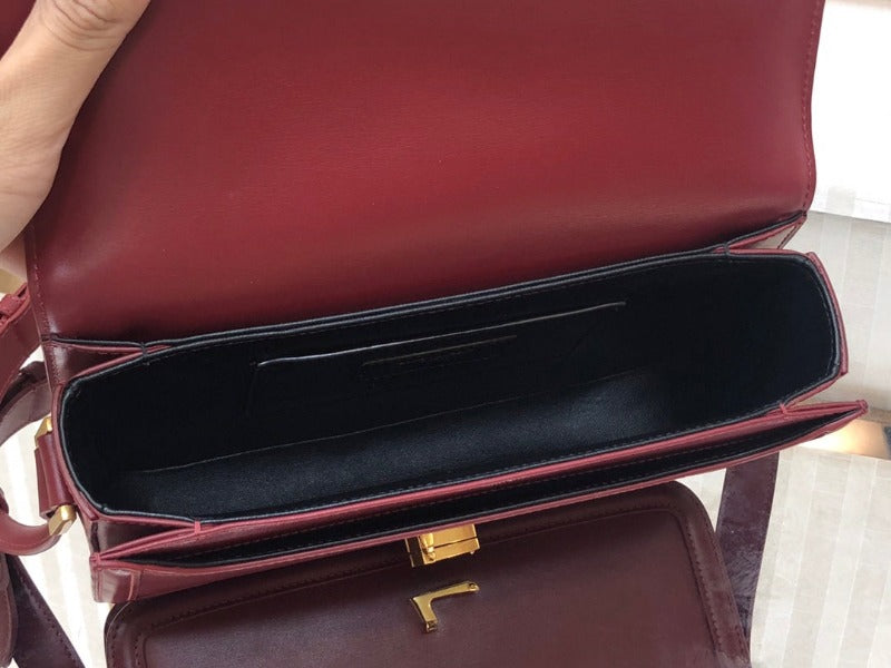 Sneakerhill - Solferino Medium Leather Bag Wine - sneakerhillcom