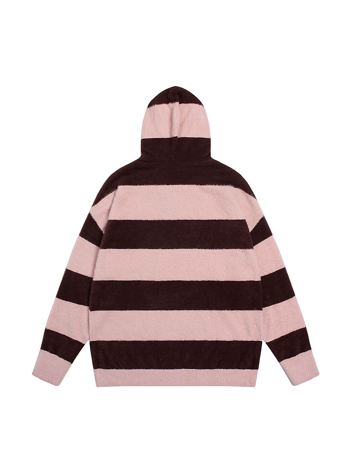 Sneakerhill Jacquard Knit hooded Striped Sweater