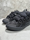 Premium Men Leather Curb Sneaker black black - sneakerhillcom