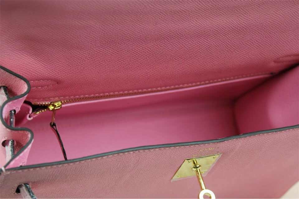 HMS Kelly 32cm Epsom Leather Handbag Pink Kilta bags