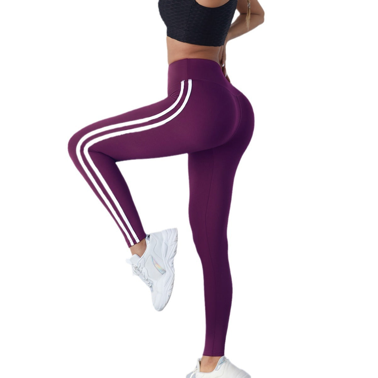 Yoga leggings, women's high waisted and hip lifting, spring and summer slim fit, tight fitting and waist hugging fitness pants for outdoor wear eprolo