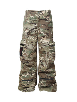 Sneakerhill High Street Camouflage Multi-Pocket Woven Pants