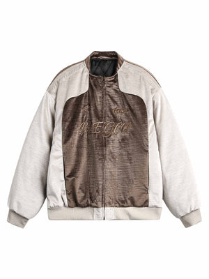 Sneakerhill Patchwork Embroidered Bomber Jacket - sneakerhillcom