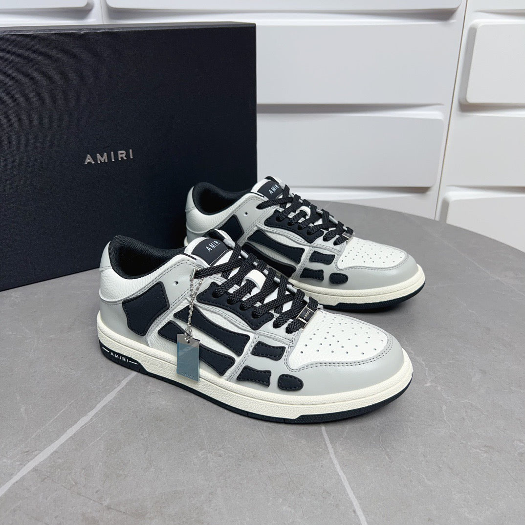 AMR Skel Top Low White ,Grey and Black Sneakers-151 - sneakerhillcom