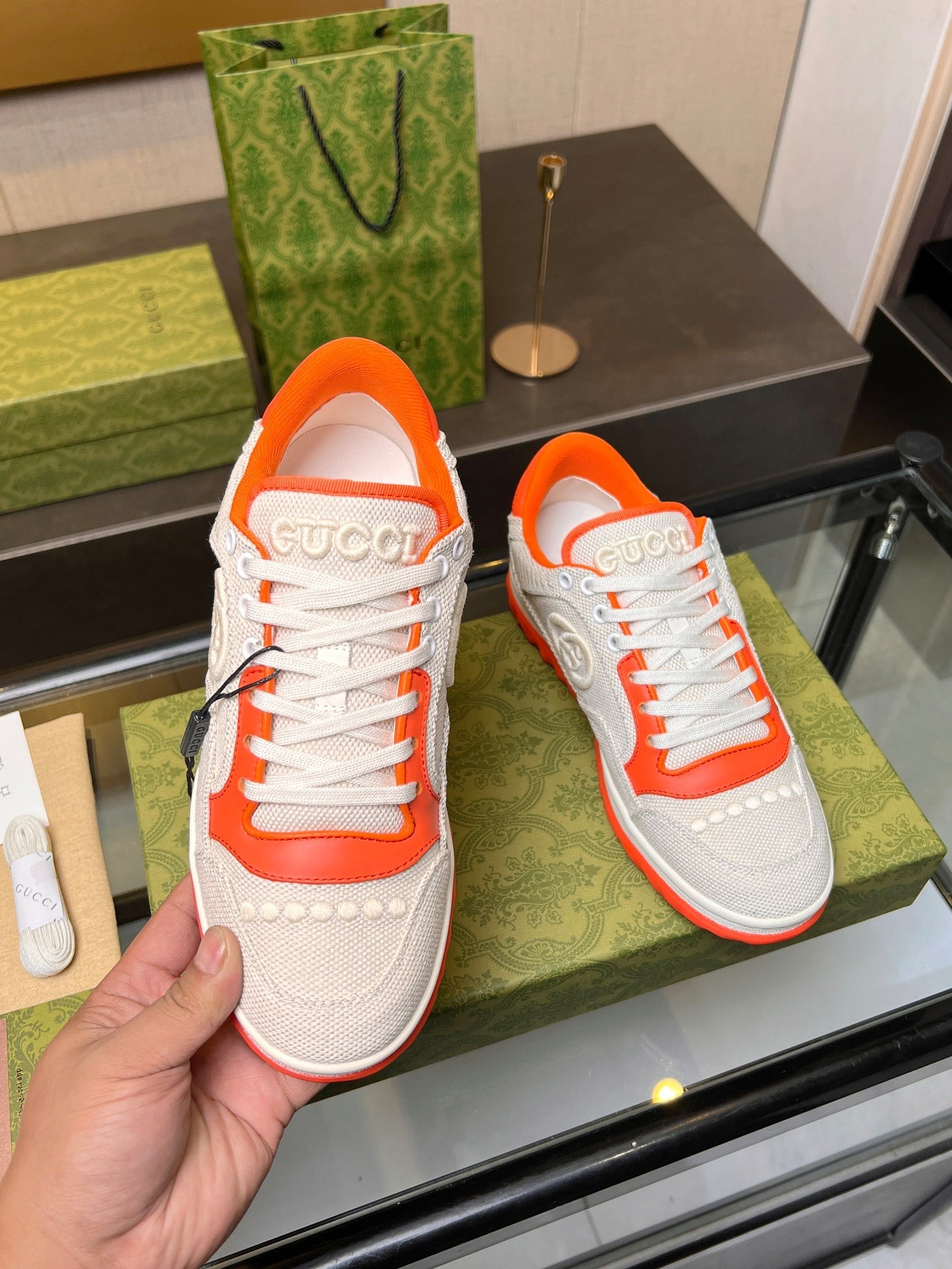 GCI Orange and White MAC80 Sneakers-042 - sneakerhillcom