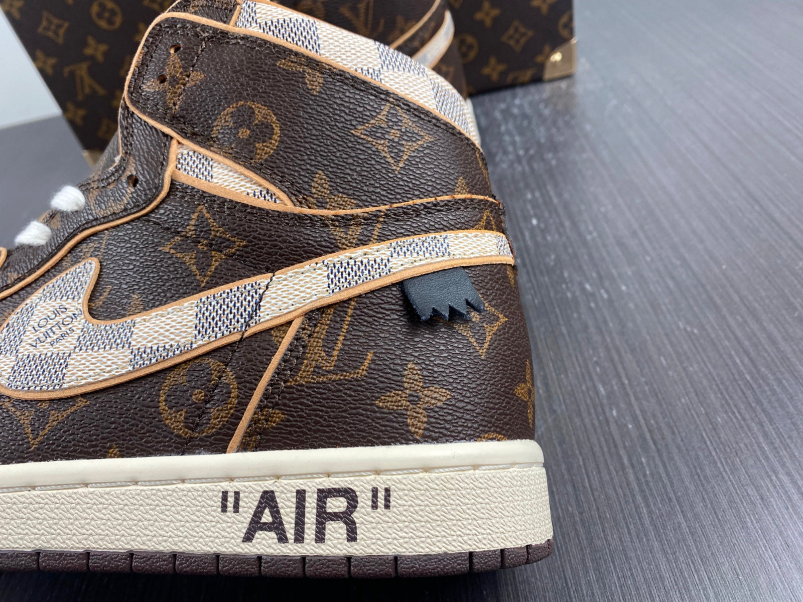 Custom Air Jordan 1 x LV x OFF-W Monogram sneakerhypes